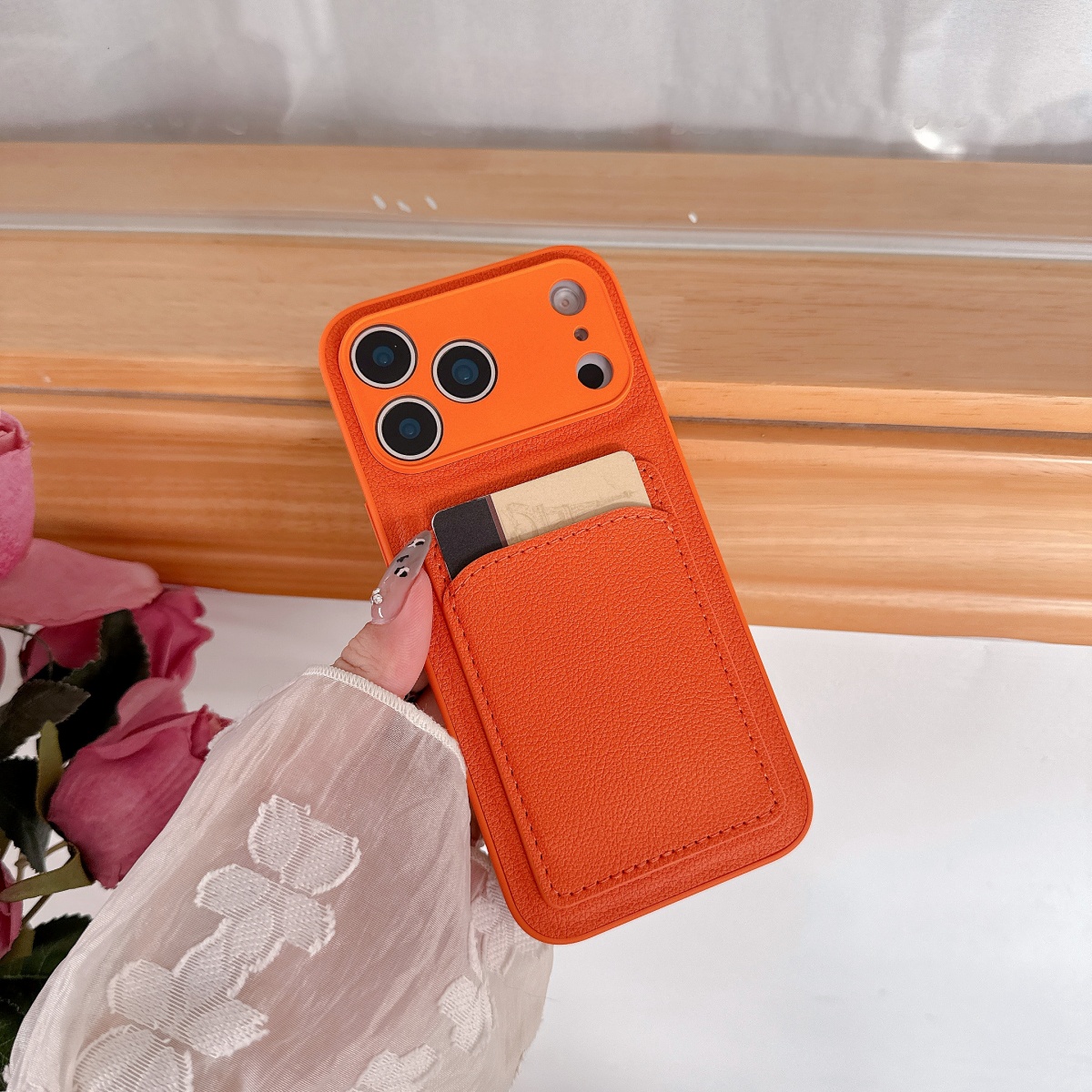 Leather Orange Color Card Hold - Leather Card Wallet 리뷰 및 가격